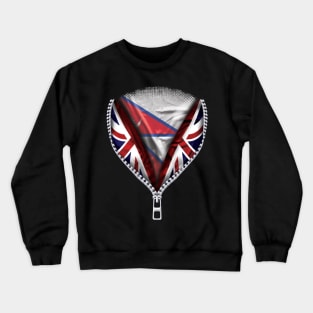 Nepalese Flag  Nepal Flag zipped British Flag - Gift for Nepalese From Nepal Crewneck Sweatshirt